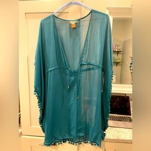 Blue bathing suit cover up. Size medium.